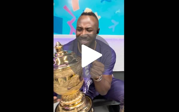 [Watch] 'Don't Want To Give' - Russell Acts Like A Kid While Holding IPL Trophy Like His Toy